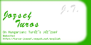 jozsef turos business card